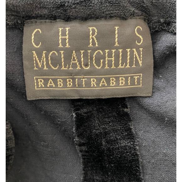 Vintage Chris McLaughlin Rabbit Rabbit Size 6 Black Velvet Sleeveless Maxi Dress - Picture 5 of 6